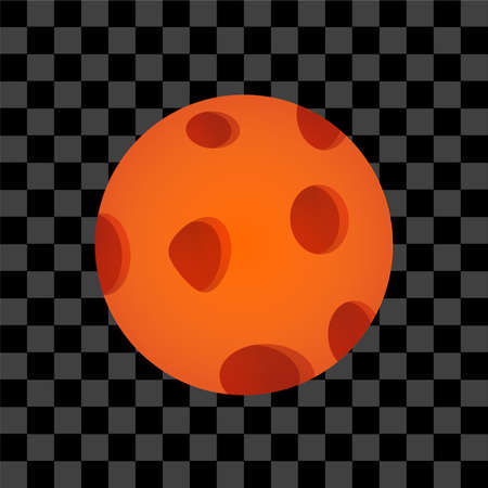 Orange planet object eps vector planetary space editable circleのイラスト素材