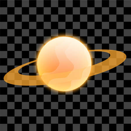 Orange planet object eps vector planetary space editable circleのイラスト素材