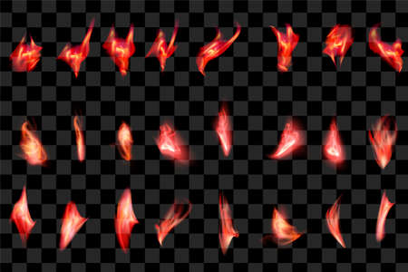 Red effect element design resource hot fire abstract eps vector editableのイラスト素材