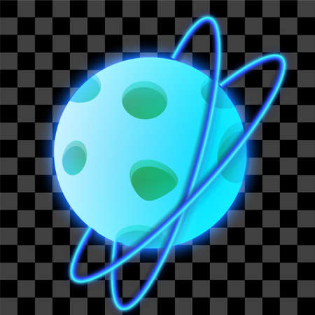 Blue planet isolated illustration eps vector planetary space graphic resources elementのイラスト素材
