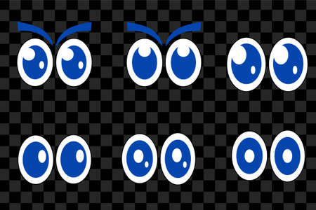eyes set with vector cartoon style collection eye design graphicのイラスト素材