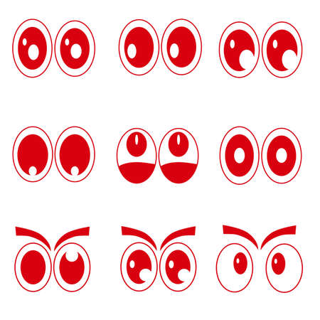eyes set with vector cartoon style collection eye design graphicのイラスト素材