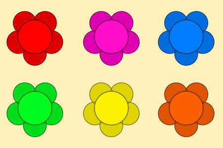 Infographic clipart multi colors isolated vector editable. element graphic for infographic, poster, banner, flyerのイラスト素材
