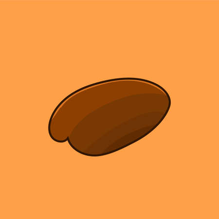 Coffee beans isolated vector illustration. coffee bean element design can use for cafe, coffee shop menu, icon, webのイラスト素材