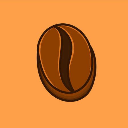 Coffee beans isolated vector illustration. coffee bean element design can use for cafe, coffee shop menu, icon, webのイラスト素材