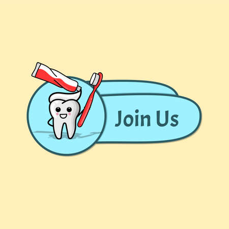 Blue sky button with teeth illustration vector isolated use for button web, site, website, game, interactive designのイラスト素材