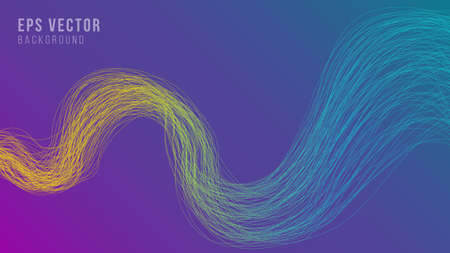 Wavy lines abstract background with gradient shiny effect. line background can use for web, website, site, presentation, book cover, poster, banner, flyerのイラスト素材