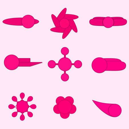 Set of infographic shape clip art circle element design. can use for infographic, poster, banner, web button, flyer, pamphlet, leafletのイラスト素材