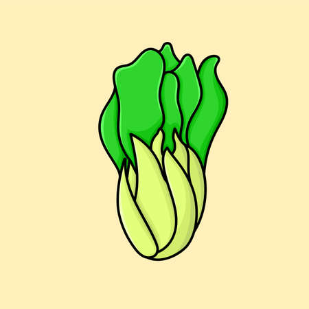 vegetable isolated vector illustration cartoon style. can use for vegetarian diet design of poster, banner, flyer, pamphlet, leaflet, brochure, catalog, food menu, web, site, websiteのイラスト素材