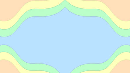 Pastel colour shape abstract background with blue green yellow and orange colors. can use for poster, banner, flyer, pamphlet, leaflet, brochure, catalog, web, website, site, card backgroundのイラスト素材