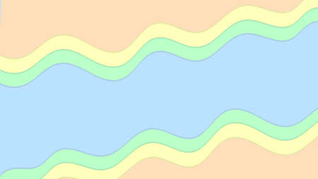 Pastel colour shape abstract background with blue green yellow and orange colors. can use for poster, banner, flyer, pamphlet, leaflet, brochure, catalog, web, website, site, card backgroundのイラスト素材