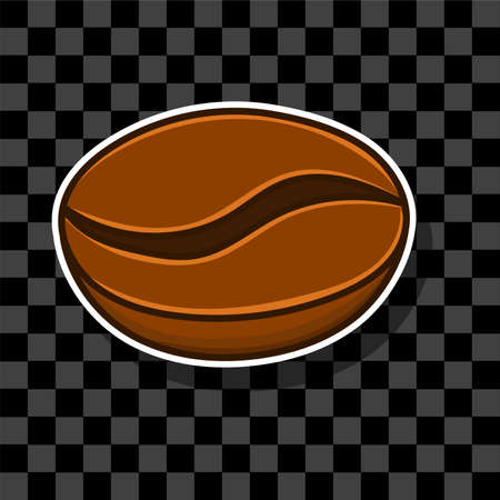 Coffee beans illustration isolated with white outline stickerのイラスト素材
