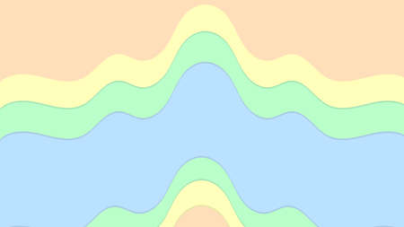 Pastel colour shape abstract background with blue green yellow and orange colors. can use for poster, banner, flyer, pamphlet, leaflet, brochure, catalog, web, website, site, card backgroundのイラスト素材