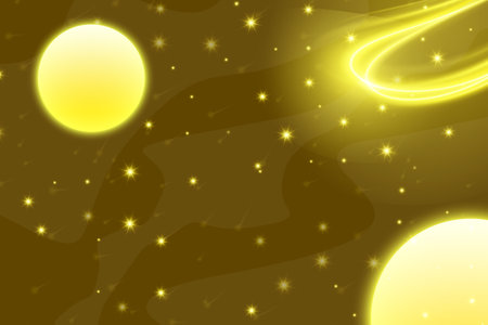 Halftone space galaxy background with yellow and brown gradient colors. can use for poster, banner, flyer, pamphlet, leaflet, brochure, web, site, website, presentation backgroundsのイラスト素材
