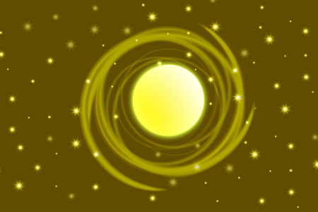 Halftone space galaxy background with yellow and brown gradient colors. can use for poster, banner, flyer, pamphlet, leaflet, brochure, web, site, website, presentation backgroundsのイラスト素材