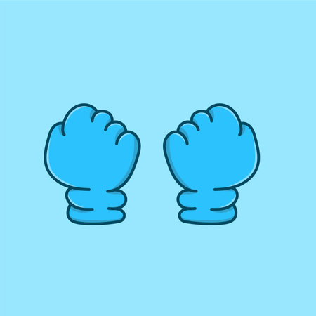 Blue gloves finger isolated vector illustration. medical glove element design. can use for healthy poster, banner, flyer, pamphlet, leaflet, brochure, catalog, web, site, website, presentation designのイラスト素材