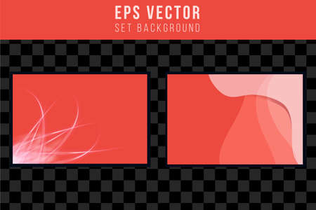 Set of red abstract background with gradient style. can use for poster, banner, flyer, pamphlet, leaflet, brochure, catalog, web, site, website, presentation, book coverのイラスト素材
