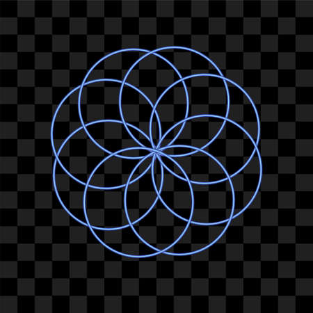 Abstract blue shining geometric shape isolated vector like symbol. shiny element graphic can use for background resources, sign, iconのイラスト素材