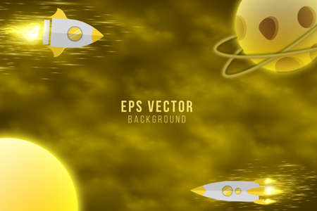 Brown galaxy abstract background with yellow object halftone color backgrounds. cosmic space with stars illustration. can use for poster, banner, flyer, web, site, website backgroundsのイラスト素材