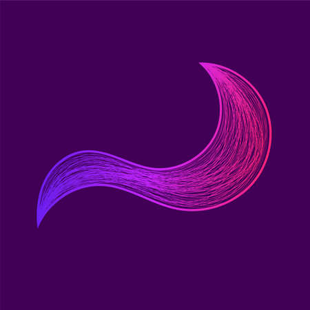 Purple pink wavy abstract line special effect with gradient. can use for graphic elements, resources, collection, poster, banner, flyer, ornament, leaflet, brochure, catalog, web, website, elementsのイラスト素材