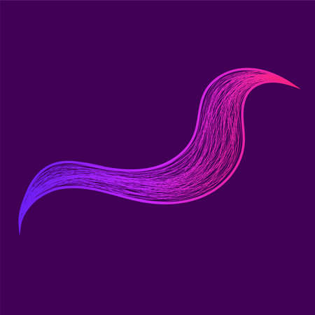 Purple pink wavy abstract line special effect with gradient. can use for graphic elements, resources, collection, poster, banner, flyer, ornament, leaflet, brochure, catalog, web, website, elementsのイラスト素材