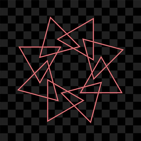 Red abstract circle mandala with shiny neon effect. can use for poster, banner, flyer, pamphlet, leaflet, brochure, catalog, web, site, website, presentation, book cover graphic element resourcesのイラスト素材