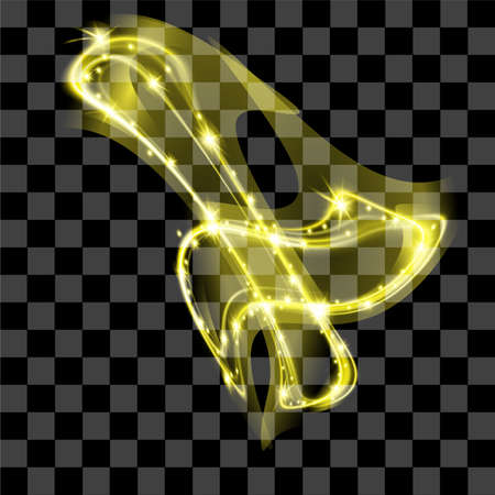 Yellow abstract special effect isolated vector line art glow shiny graphic resource collection shining bright elements. can use for sign, resources, elements, collectionのイラスト素材