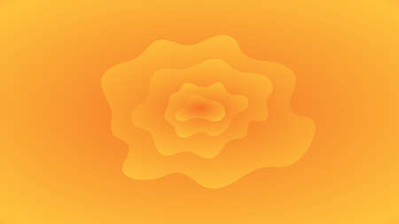 Orange papercut abstract background wavy lines shape vector.のイラスト素材