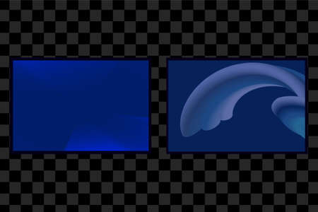 Set of dark blue abstract backgrounds with shine glow effect isolated vector.のイラスト素材