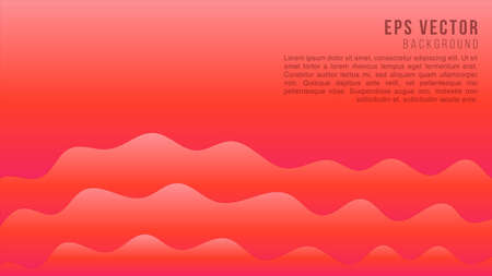 Red wavy abstract background gradient.のイラスト素材