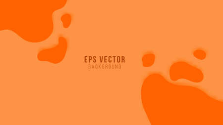 Orange liquid abstract background shape with shadow.のイラスト素材