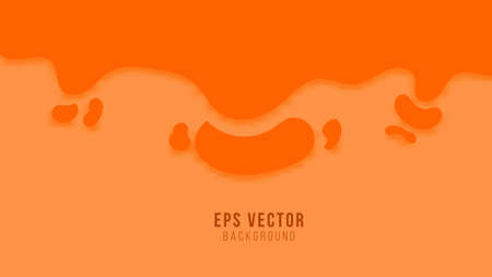 Orange liquid abstract background shape with shadow.のイラスト素材