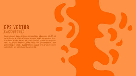Orange liquid abstract background vector illustration.のイラスト素材