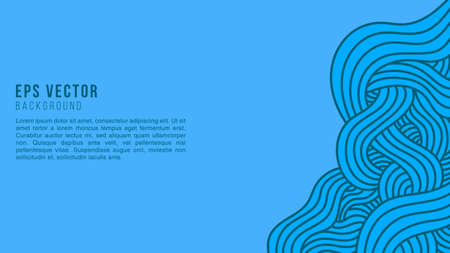 Wavy lines blue abstract background vector illustration wave line back ground.のイラスト素材