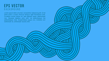 Wavy lines blue abstract background vector illustration wave line back ground.のイラスト素材