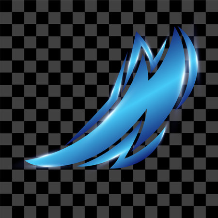 Blue abstract shape with shine glow special effect elements design resources.のイラスト素材