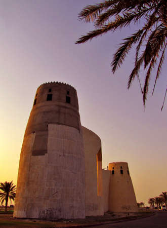 an old house as a public landmark at a city on the Arabian gulf       のeditorial素材