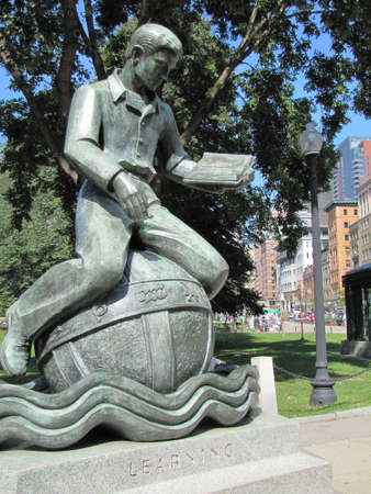 Statue to  learning in Boston Common, Boston, Ma , USAのeditorial素材