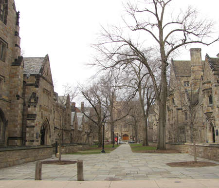 Yale University Campus Gothic Buildingのeditorial素材