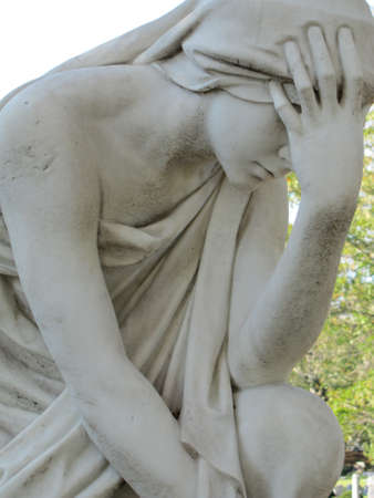 evergreen cemetery of new haven, CT in the Fall seasonの写真素材