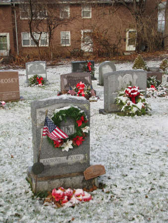 croton on hudson cemetery in a Christmas dayのeditorial素材