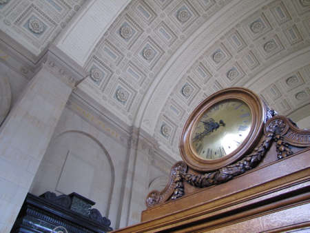 Clock, Boston Public Libraryのeditorial素材