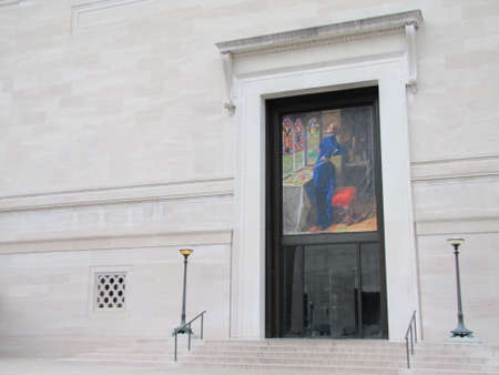 pre-raphaelite  banner at  National Gallery of Art in DC March 2013のeditorial素材