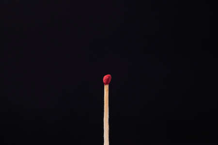 Red Wooden Matches With Dark  Backgroundの写真素材