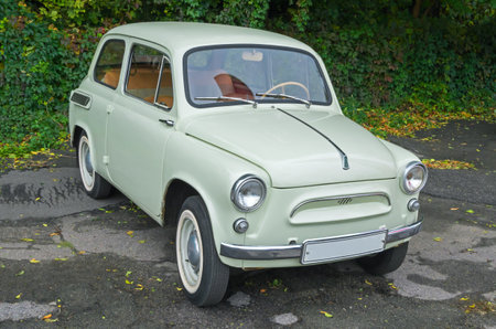 Old Soviet car zaz-965 manufactured in Zaporizhia Automobile Plant.のeditorial素材