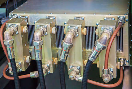 Separate block of digital television transmitter high-frequency range.の写真素材