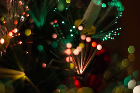 Colorful abstract beautiful glares in the dark.の写真素材