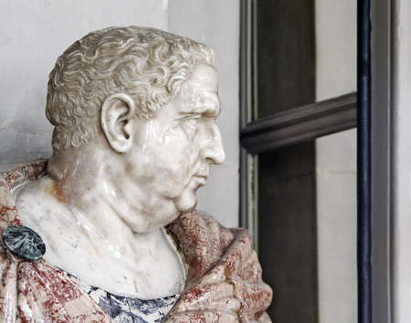 Marble bust, Vaux le Vicomte castle, France