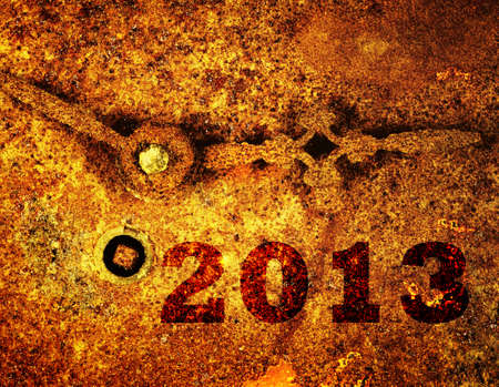The old rusty clock remainder for background
