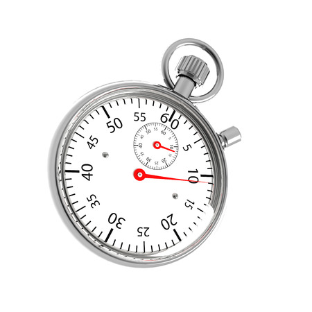 stop watch on white background.の写真素材